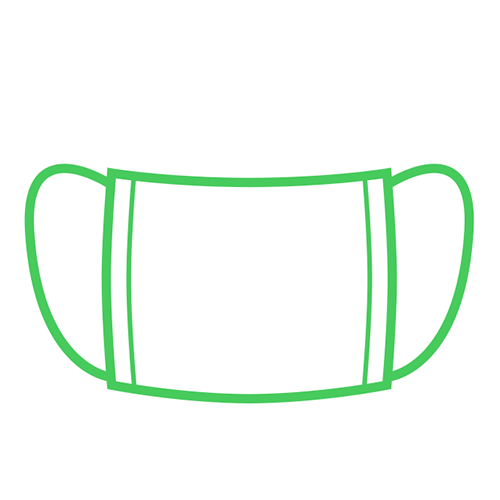 全てのスタッフがマスク着用